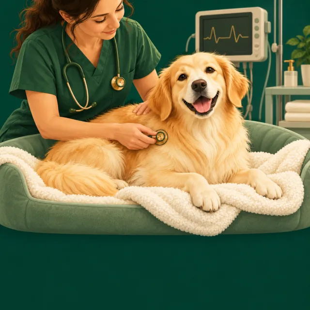 Veterinary hospital illustration