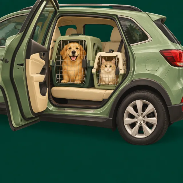 Pet taxi illustration